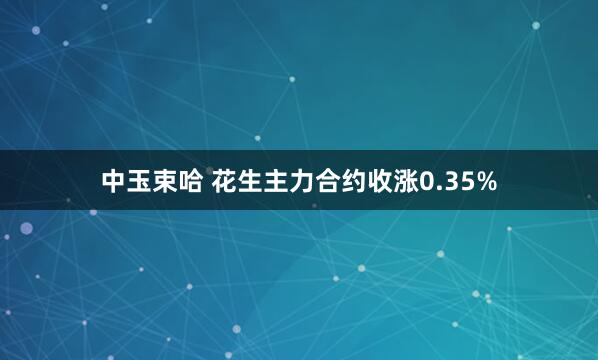 中玉束哈 花生主力合约收涨0.35%