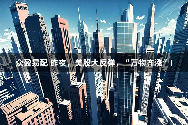 众盈易配 昨夜，美股大反弹，“万物齐涨”！