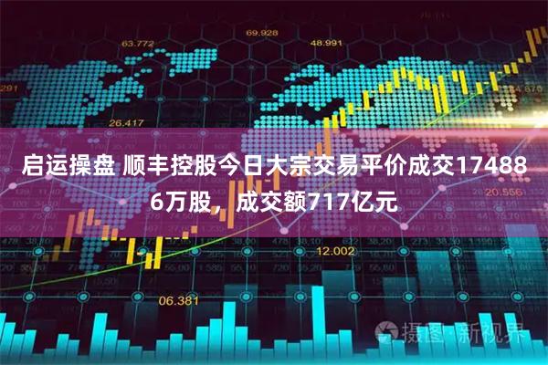 启运操盘 顺丰控股今日大宗交易平价成交174886万股，成交额717亿元
